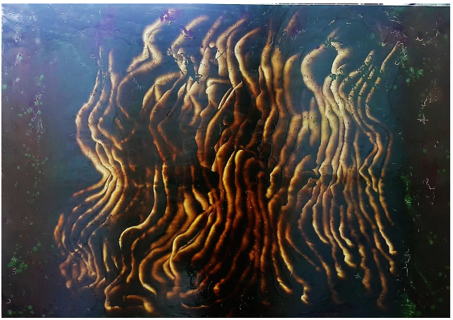 N° 7 130x97 cm: 51x 38 inches. Huile sur toile.